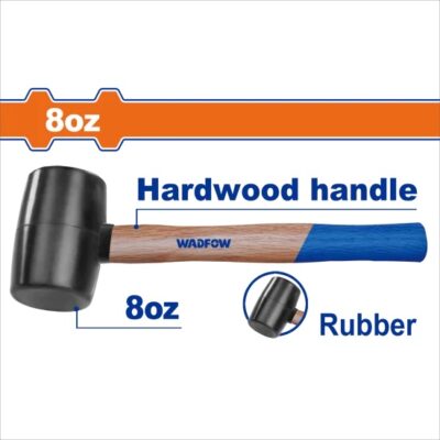 WADFOW WMB7301  220 g/8 oz ( black) مطرقة كوتشوك مسكة خشب Rubber Hammer