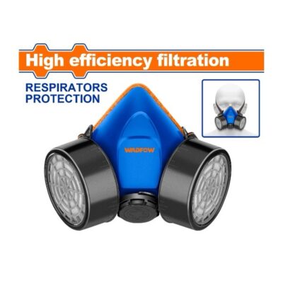 WADFOW WRJ2502  كمامة دوبل فلتر للمواد الكيميائية Respirator(Including two cartridges) Half Mask