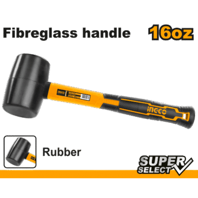 450g/16oz مطرقة كوتشوك اسود مسكة فايبر