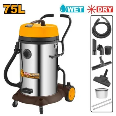 INGCO VC24751 75L 2 X 1200 W مكنسة كهربائية Industrial Vacuum Cleaner