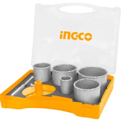 INGCO AKCH0071 7PCS طقم قوارات باطون Carbide Gritted Hole Saw Set