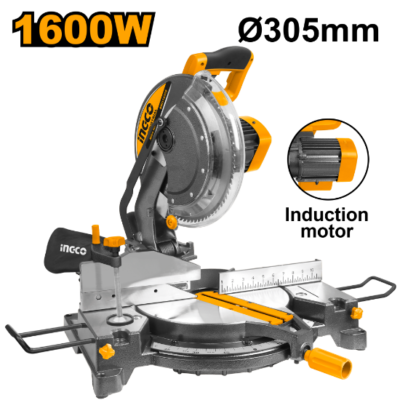 INGCO BMIS16002 1600 W / 305 mm Induction 45° منشار خشب والمنيوم Mitre Saw
