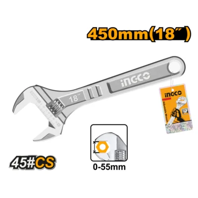 INGCO HADW131182 18" 0-55MM مفتاح انكليزي Adjustable Wrench