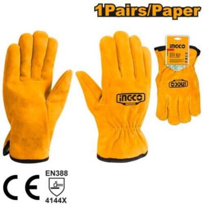 INGCO HGVC02 10" كفوف لحام جلد صناعي Welding Leather Gloves