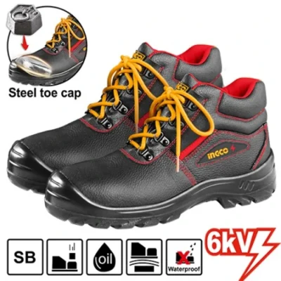INGCO SSH07IDSB MAX VOLT.6 KV حذاء عمال مع حماية للاصابع اسود معزول Insulated Safety Boots