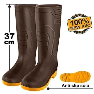 INGCO SSH098L جزمة كوتشوك مقاومة للانزلاق Rain Boots 100% Waterproof Virgin PVC with High Resistance to Alkali