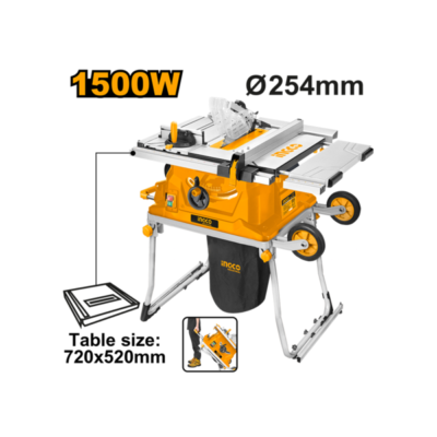 INGCO TS15008 1500 W / 254 mm منشار خشب طاولة صناعي Industrial Table Saw