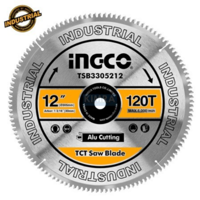 INGCO TSB3305212 305mm 120T for BMIS16002 ديسك المنيوم TCT Aluminum Saw Cutting Disc Blade