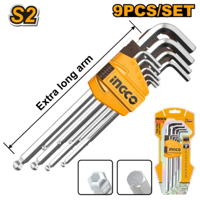 9 Pcs Extra long طقم مسدس طويل غلة