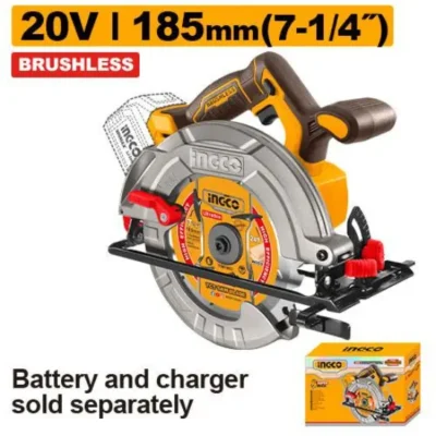 INGCO CSLI1851 20V 185MM منشار صدر بطارية صناعي فدار Cordless Industrial Circular Saw with Blower (Bare Tool)