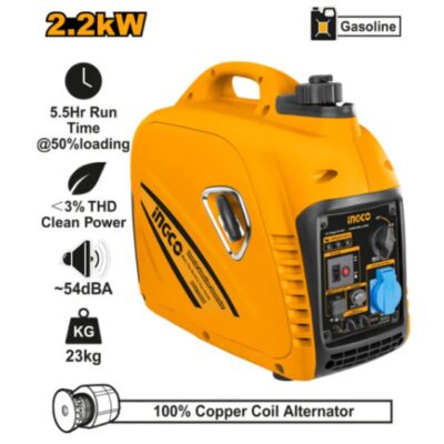 2.2KW Max 10A مولد كهرباء بنزين انفرتر كاتم-حبلة