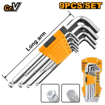 9 Pcs Long طقم مسدس طويل غلة