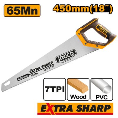 450mm(18") منشار خشب قبضة كوتشوك