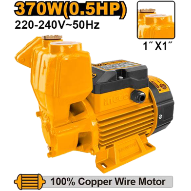 0.5HP 370W 1" مضخة ضغط مياه تلقائي