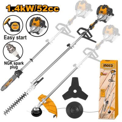 1.4KW 52cc 3in1 حشاشة يدوية على البنزين متعددة الاستعماللات