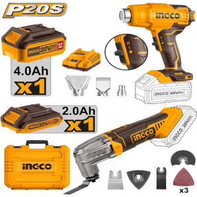 20V 1Batt 2Ah+1Bat 4A h+ Multi-tool سشوار حراري