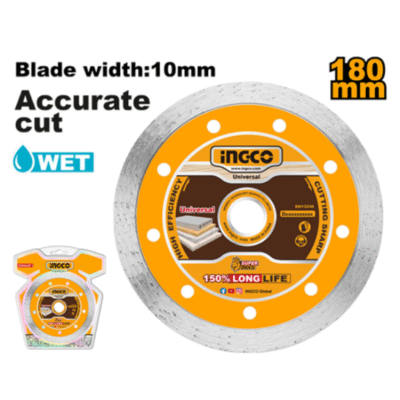 180x22.2mm (bw 10mm) W ديسك قص الماس مسكّر