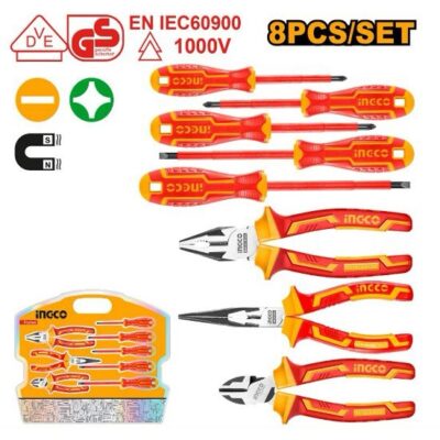 8Pcs طقم بانسات ومفكات معزول