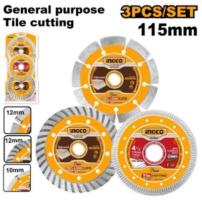 3Pcs/SET 115mm طقم ديسكات غرانيت
