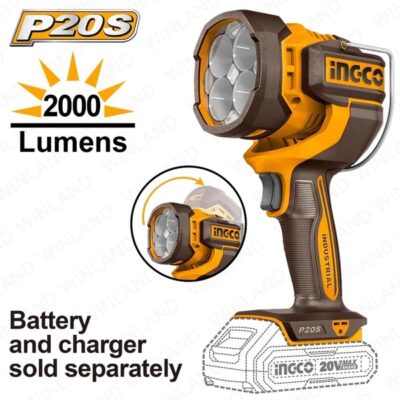 20V 2000 Lumens LED بروجكتير يدوي