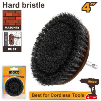 4" hard bristle فرشاية تنظيف اسود