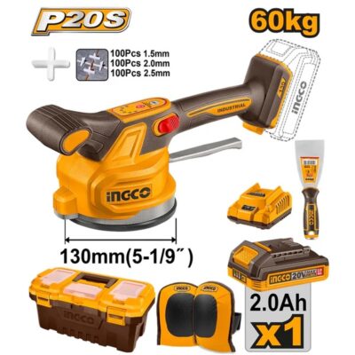 20V 1Batt 2Ah+Char +Box 13" 60Kg 12-speed رجراج بلاط بطارية