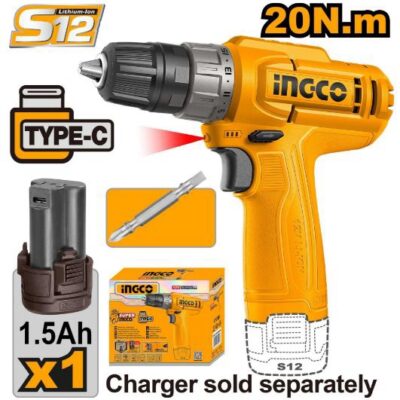 12V 1Batt 1.5Ah type-C 20N.m مقدح بطارية