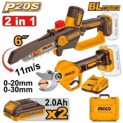 20V 2Batt 2Ah+ Char+Box 30mm مجموعة منشار "6 + قص شحالة