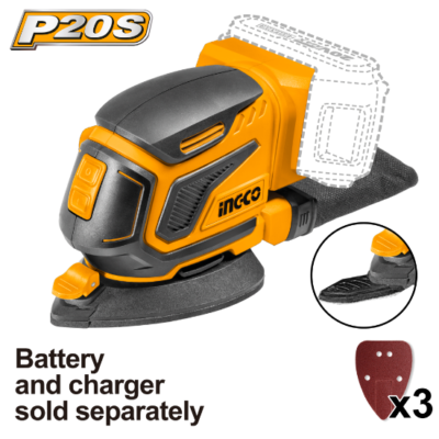 INGCO CDSLI2051 20V حفافة راس مثلث بطارية Cordless Palm Sander