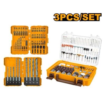 INGCO COS230331 3PCS/SET مجموعة طقم اكسسوار مقدح نواعم + طقمين ريش Combo Set Accessories only