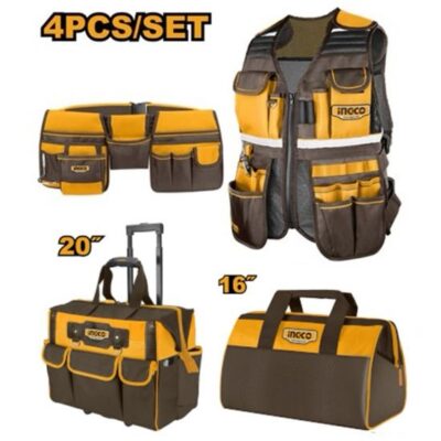 INGCO COS230910 4PCS مجموعة شنط قماش وجعب Tools Storage Combo Set