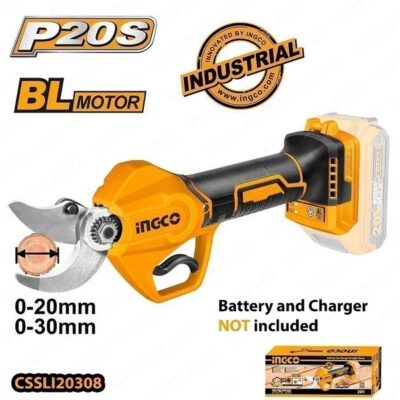 INGCO CSSLI20308 20V BL 30MM مقص شحالة بطارية Cordless Gauge Straight Shear