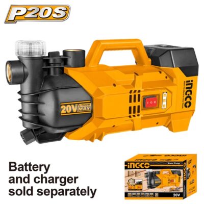 INGCO GWPLI201801 20V (0.2HP) مضخة شفط مياه بطارية Cordless Water Pump