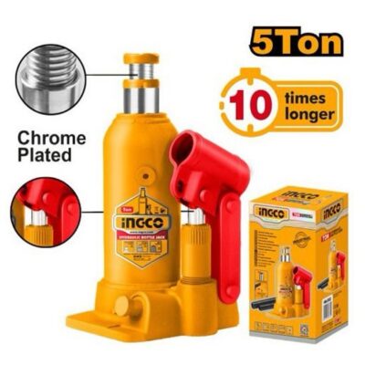 INGCO HBJ504 5 TON عفريت قنينة صناعي Hydraulic bottle jack