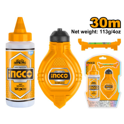 INGCO HCLR0130 خيط نقفة + بودرة Chalk Line Reel 30 Meter