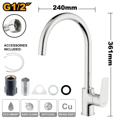 INGCO HSLBM23401 خلاط مجلى كروم Single Lever Sink Mixer