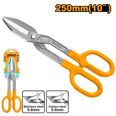 INGCO HTS0410 10''(250MM) مقص صاج Tin Snip Rubber Handle Scissors