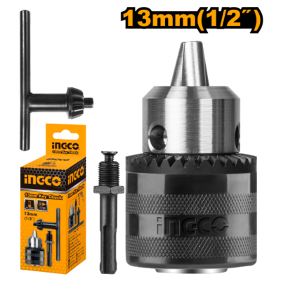 INGCO KC1301.1 1.5-13MM 1/2" رأس مقدح + أدبتر  Drill Key Chuck with Adaptor