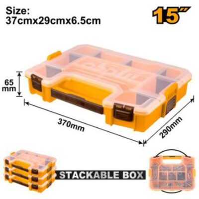 INGCO PBX1511 15"علبة براغي غطاء شفاف Stackable Screw Box Organizer