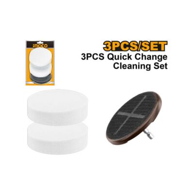 INGCO WCB35351 3PCS تارة مع لبادات بولش للمقدح Quick Change Cleaning Set Soft Sponges & Scrubber For Drill