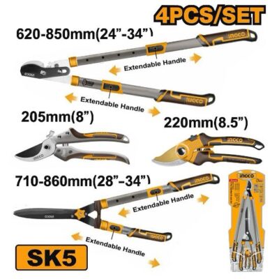 4 pcs طقم مقصات شحالة