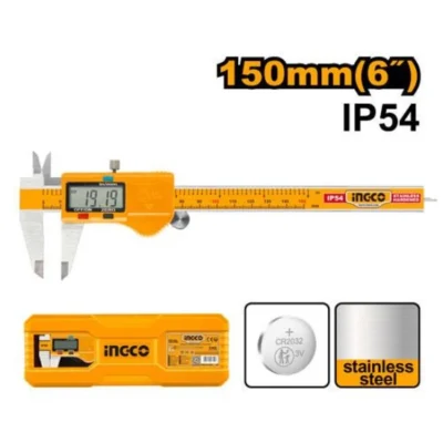 INGCO HDCD28150 6" 0-150 MM IP54 بياكوليس ديجيتال DIGITAL CALIPER