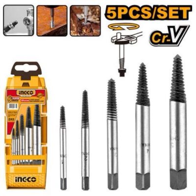 INGCO ASE008  5 PCS طقم ذكر قلووز  SCREW EXTRACTOR SET