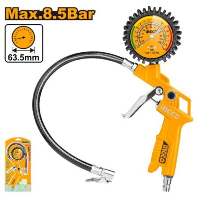INGCO ATG0601  MAX 8.5BAR فرد عيار دواليب مع ساعة Air tire inflating gun