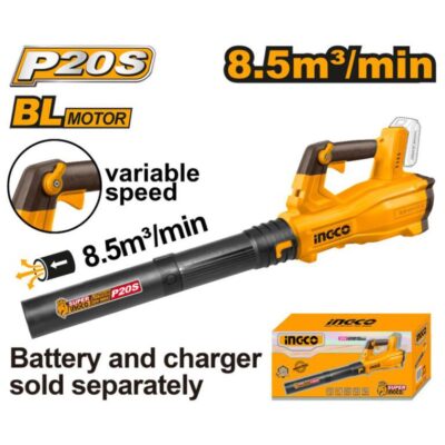 INGCO CABLI20428  20V بلاور حدائق كبير نفخ سرعات بطارية BRUSHLESS CORDLESS POWERFUL LEAF BLOWER VARIABLE SPEED