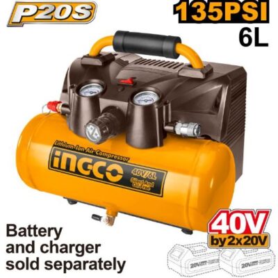 INGCO CACLI2003 40 V 6 L كومبرسير هواء بطارية Lithium-ion air compressor