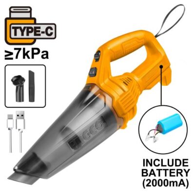 INGCO CVLI2026 12V 0.5L مكنسة يد فارة بطارية Cordless Handheld Vacuum