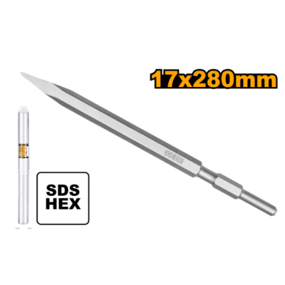 INGCO DBC0512801  17X280MM POINTED -شوكة كومبرسور 13008 HEX CHISEL