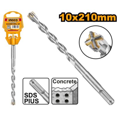 INGCO DBH1211003C  10 X 210MM SDS PLUS ريشة 4 رؤوس SDS PLUS MASONRY CROSS BIT