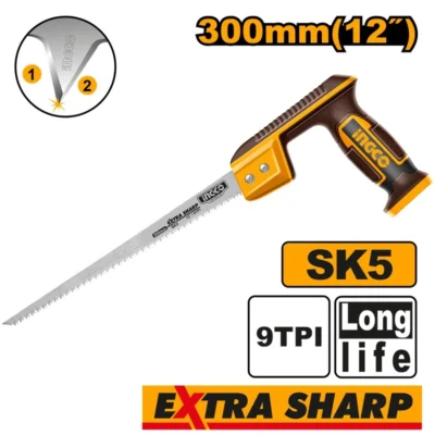 INGCO HCS3006 12"/300MM 7TPI SK5 منشار جفصين Hand Compass Saw